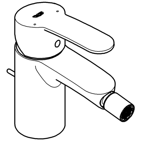 Grohe Eurostyle C Bidet-Batterie Zugstangen-Ablaufgarnitur chrom 33565002