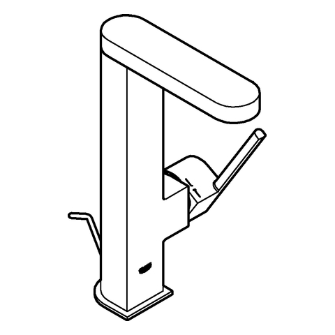 Grohe Plus Einhand-Waschtischbatterie supersteel L-Size ausziehbarer Auslauf 23843DC3