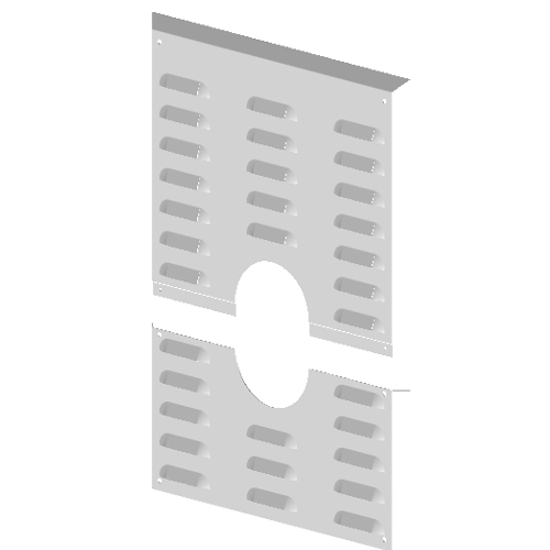 Atec PolyTop Wandblende DN80 mit Hinterlüftung (2-teilig) 280x350mm 1330