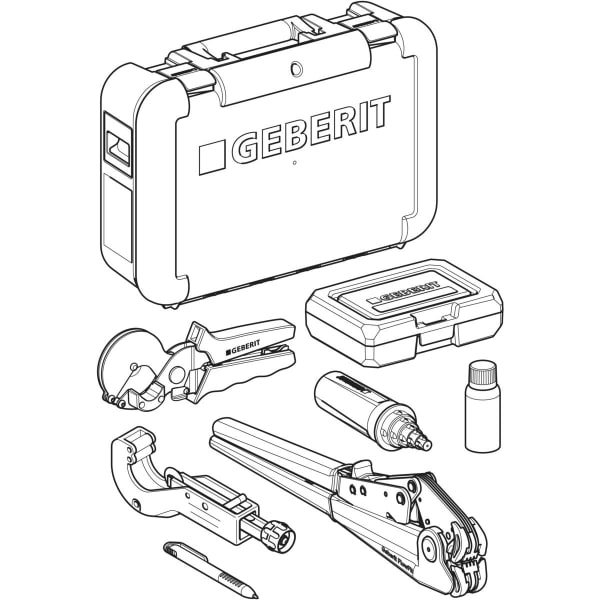 Geberit FlowFit Handpresszange d16-40 in Koffer 691.031.00.1
