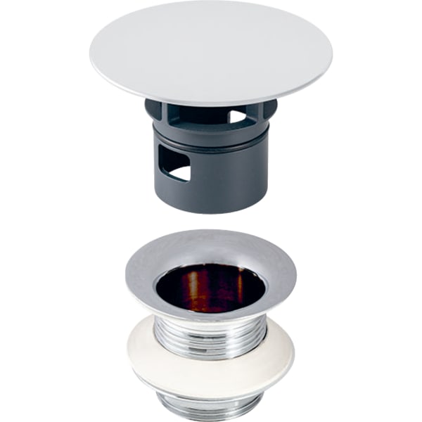 Geberit Ablaufventil mit freiem Auslauf 1 1/4" x 80mm, hochglanz verchromt 152.080.21.1