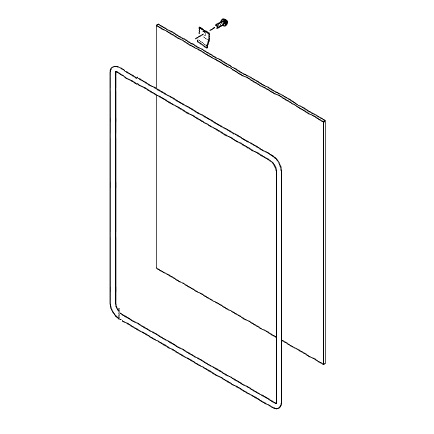 Buderus Glasscheibe mit Dichtung Logastyle 31 # 87187004410