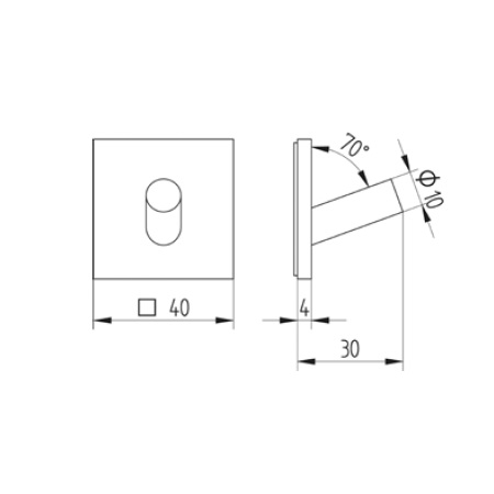 Avenarius Haken mit Konsole eckig 9001640010