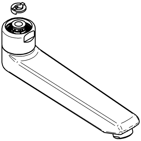 Eichelberg Gussauslauf 177mm für Waschtisch-Wandarmaturen chrom 44045326