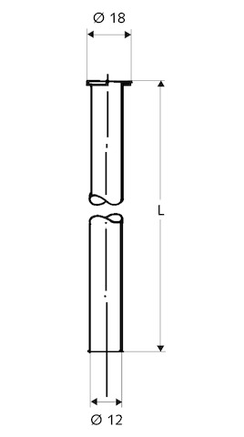 Schell Kupferrohr 1/2" Bördel, d:12, L:1000, chrom 497230699