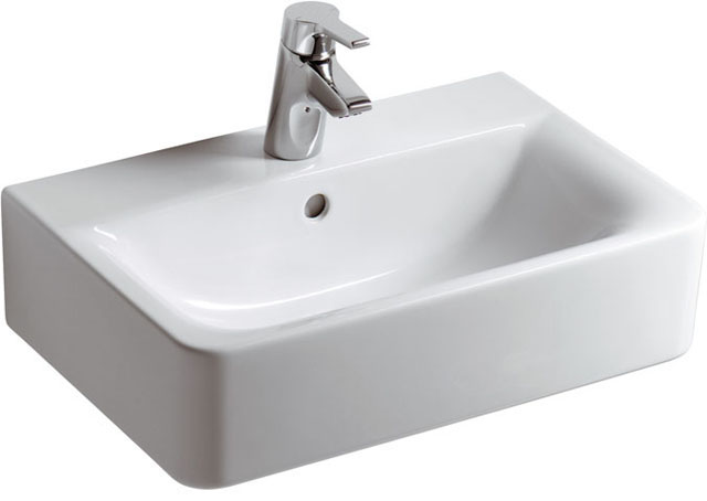 Ideal Standard Connect Cube Waschtisch B: 55 T: 37,5cm weiß, Ideal Plus E7140MA