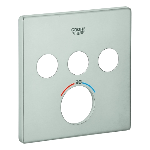 Grohe Rosette für SmartControl UP- Thermostat eckig mit 3 Absperrventile für SmartControl UPersteel 49042DC0