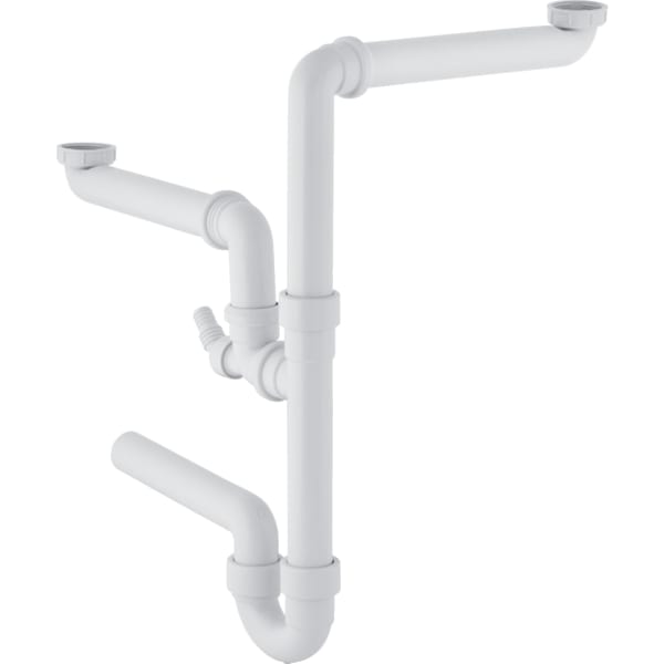 Geberit Rohrbogengeruchsverschluss für zwei Spülbecken Abgang horizontal G1 1/2x50 152.818.11.1