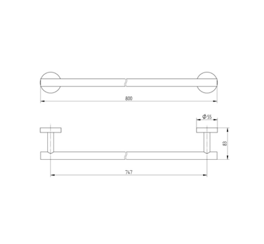 Avenarius Badetuchhalter 80cm 1903080015