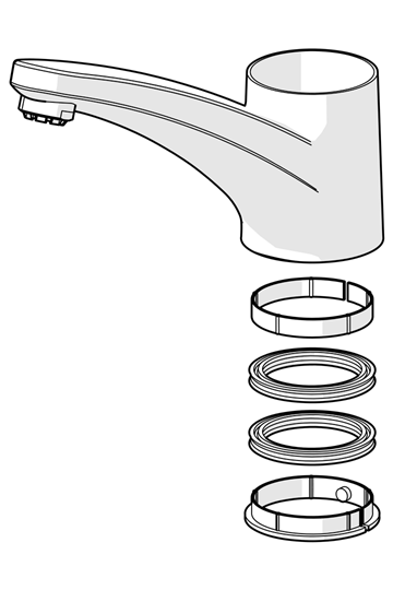 Hansa Auslauf Ausladung 203mm chrom 59912711