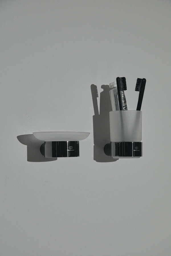 Ideal Standard Zahnputzbecher Conca, rund, grau metallic T4505A5