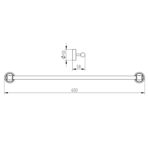 Avenarius Magnet-Handtuchhalter 60cm 9003065010