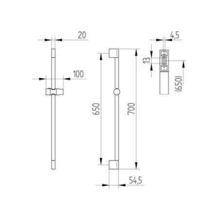 Avenarius Brausestange 700mm 9006905010