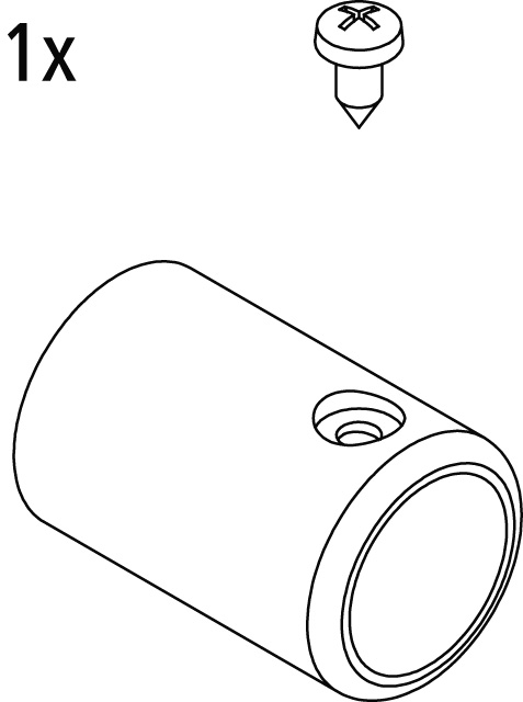 Kermi Set Stabi Wand 90 Grad für 90° Stabilisierung, bestehend aus Wandanschluss und Montagekleinteilen 2535025