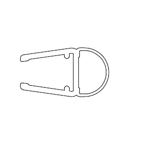 HSK O-Dichtprofil vertikal, Höhe 2.010mm 100078-8-5