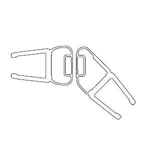 HSK Magnetprofil 135°, Höhe 2.010mm, chrom E100064-8Alu