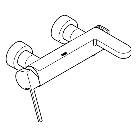 Grohe Plus Einhand-Wannenbatterie supersteel Wandmontage 33553DC3