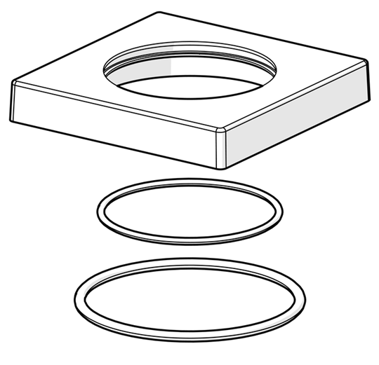 Hansa Rosette 75x75mm chrom 59914213
