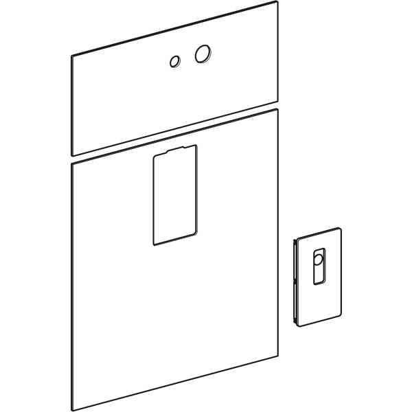 Geberit Frontverkleidung für Monolith für Waschtisch-Element, B: 73cm 10cm Rechts Glas schwarz 242.700.SJ.1