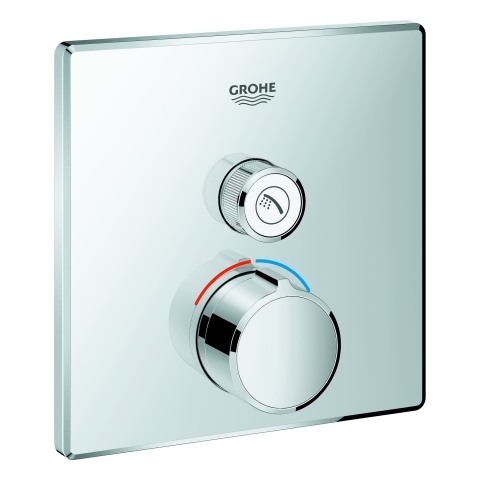 Grohe Unterputzmischer SmartControl chrom eckig Fertigmontage-Set 1 Absperrventil 29147000