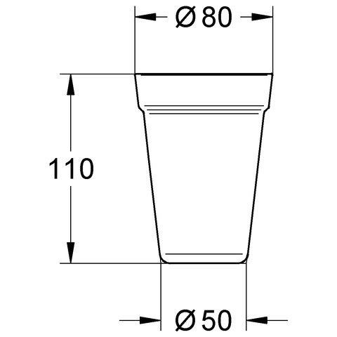 Grohe Glas F1 ohne Halter, für Glashalter 40076 40078BK0