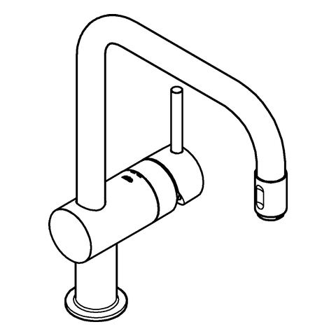 Grohe Minta Einhand-Spültischbatterie chrom DN15 U-Auslauf ausziehbarer Mousseur 32067000
