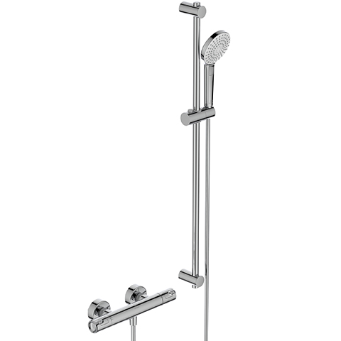 Ideal Standard Brausethermostat AP Ceratherm T50 Brausestange 900mm Ausladung 78mm, chrom A7218AA