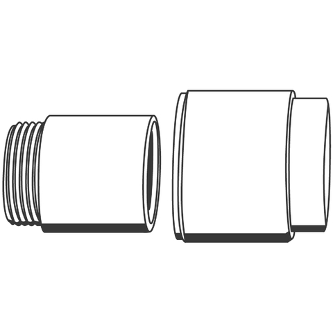 Grohe Verlängerungsset 30mm DN20 für Wandbatterie 2 Stück weiß 46238L00