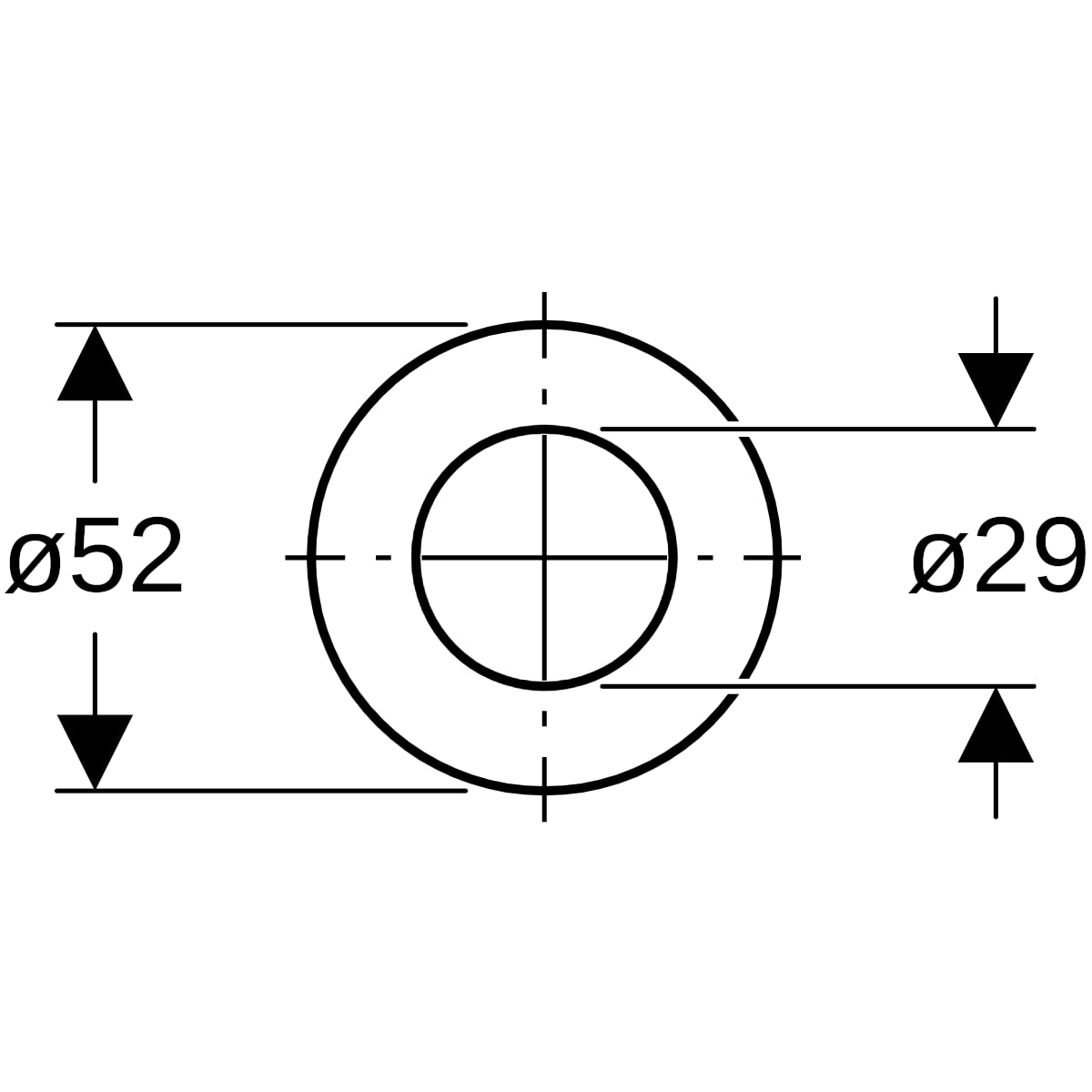 Geberit Typ 212 Flachdichtung für Spülventil für UP-Kasten, d52,5 x di 29,1 x 2,8 mm 244.244.00.1
