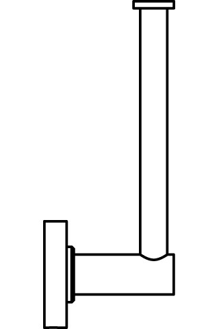 Ideal Standard Papier-/Reserverollenhalter IOM ohne Deckel schwarzes satiniertes A9132XG