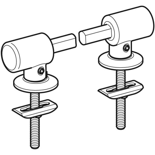 Geberit Set Scharniere für WC-Sitz mit Absenkautomatik, verchromt 598035000