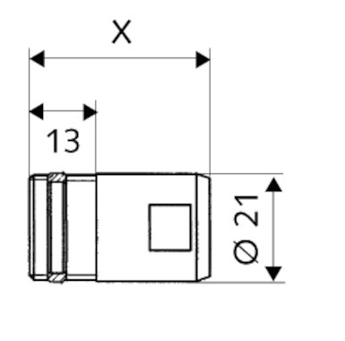 Schell Adapter QUICK Stecktechnik Schaftlänge 55, 1/2", ASAG, chrom 007010699