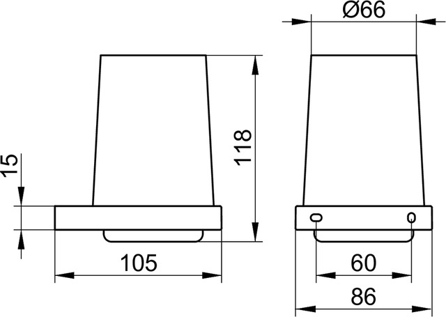 Keuco Glashalter Edition 11, mit Echtkristall-Glas, schwarz-matt 11150379000