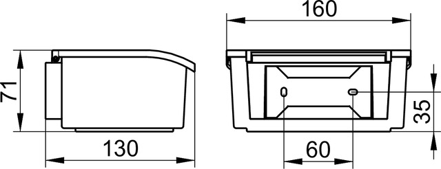 Keuco Feuchtpapierbox Elegance Porzellanbehälter weiß, verchromt 11667013000