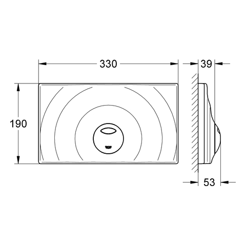 Grohe WC-Betätigung Surf-G chrom 37859000