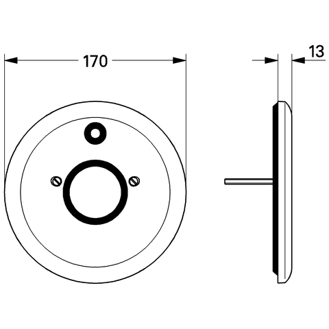 Grohe Rosette d:170mm für Eurodisc alt Wannenbatterie Fertigmonatge-Set weiß 46143L00