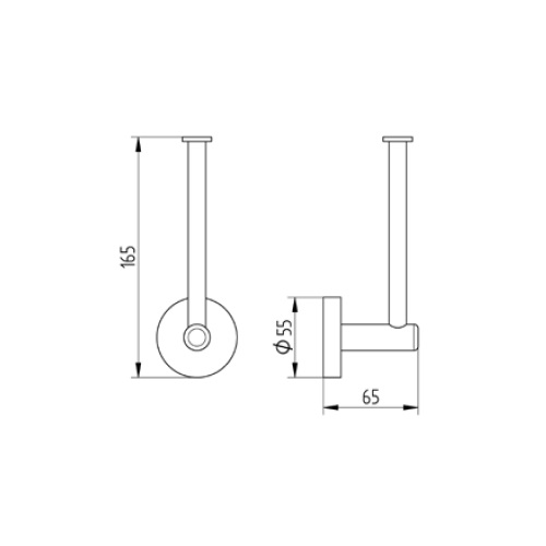 Avenarius Papier- und Reservepapierhalter waage- und senkrecht montierbar 1902010015
