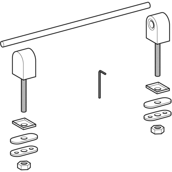Geberit Set Scharniere für WC-Sitz Renova Comfort, Befestigung von unten 598070000