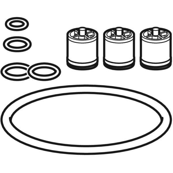Geberit Set Dichtungs- und Rückflussverhinderer zu Waschtisch-Armaturen Typen 185/186 242.250.00.1