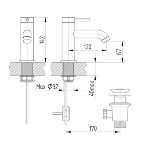 Avenarius Waschtisch-Einhand-Mischbatterie 2806000010