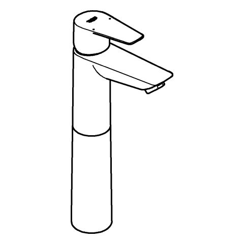 Grohe BauEdge Einhand-Waschtischbatterie chrom XL-Size glatter Körper 23761001