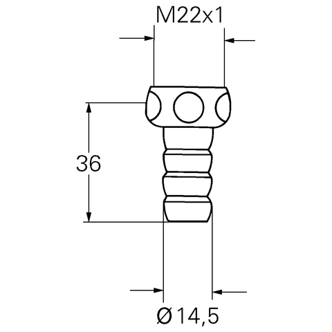 Grohe Schlauchverschraubung 1/2" Innengewinde M22x1 chrom 13914000