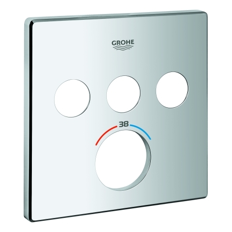 Grohe Rosette für SmartControl UP- Thermostat eckig mit 3 Absperrventile chrom 49042000